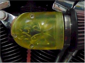 3D LED CROSS FLAME AIR CLEANER HARLEY CUSTOM