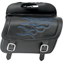 Picture of SADDLEMEN, HIGHWAYMAN TATTOO SADDLEBAGS, BLUE, Medium (15” L x 6” W x 91/2” H), Part# 3501-0772