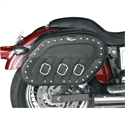 Picture of SADDLEMEN, S4 RIGID-MOUNT QUICK-DETACH SLANT SADDLEBAGS, DESPERADO For 91-95 Dyna Glide (18” L x 7” W x 13” H), Part# 3501-0231