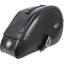 Picture of SADDLEMEN, RIGID-MOUNT SPECIFIC-FIT TEARDROP SADDLEBAGS WITH INTEGRATED LED MARKER LIGHTS, TITANIUM BLACK CHROME BEZEL For 96-13 Dyna Glide, Part# 3501-0684