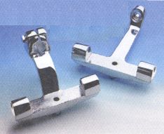 Chrome Passenger Floorboard Support Brackets for Dressers