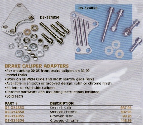 TARAZON Black Brake Caliper Mount Adapter for Harley adapts 2000-up Big Twin front caliper to 1984-1999
