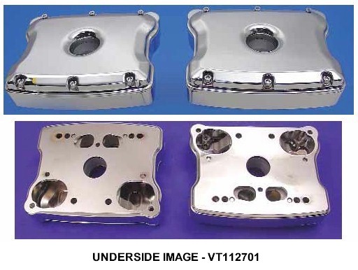 CHROME FINNED ROCKER COVER KIT